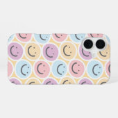Retro Doodle Lach Emoji iPhone 16 Hoesje (Achterkant horizontaal)