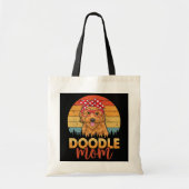 Retro Doodle mam Goldendole Dog mama Tote Bag (Voorkant)