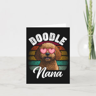 Retro Doodle Nana Goldendoodle Hondenliefhebber Mo Kaart