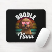 Retro Doodle Nana Goldendoodle Hondenliefhebber Mo Muismat (Met muis)