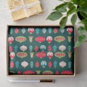 Retro Doodle Ornaments in Red Green Pink Gold Tissuepapier (Geschenk)