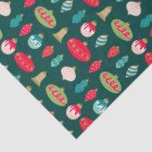 Retro Doodle Ornaments in Red Green Pink Gold Tissuepapier (Detail)