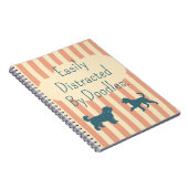 Retro Doodle Silhouet Gemakkelijk Afleidbaar Notit Notitieboek (Rechterzijde)