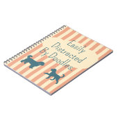 Retro Doodle Silhouet Gemakkelijk Afleidbaar Notit Notitieboek (Linkerzijde)