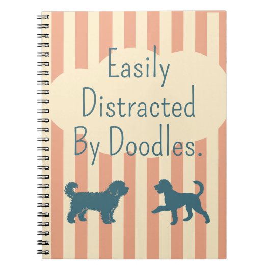 Retro Doodle Silhouet Gemakkelijk Afleidbaar Notit Notitieboek (Voorkant)