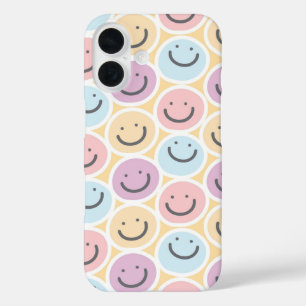Retro Doodle Smile Emoji iPhone 16 Hoesje