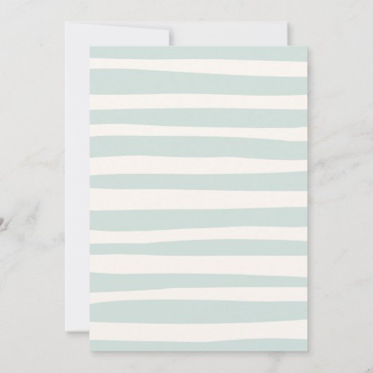 Retro Doodle Wavy Lijst bruiloft Kaart (Achterkant)