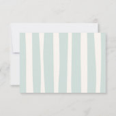 Retro Doodle Wavy Lijst bruiloft RSVP Kaartje (Achterkant)