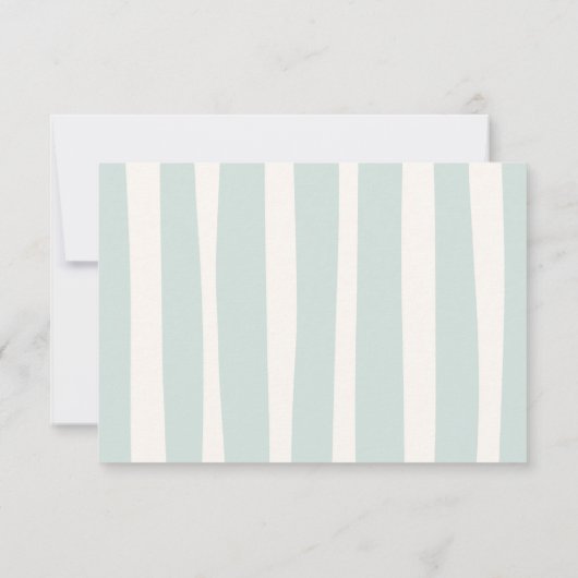 Retro Doodle Wavy Lijst bruiloft RSVP Kaartje (Achterkant)