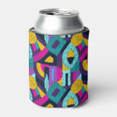 Retro doodles: geometrische pop kunst. blikjeskoeler (Blikje Voorkant)