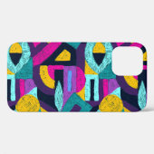 Retro doodles: geometrische pop kunst. Case-Mate iPhone case (Achterkant (horizontaal))