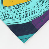 Retro doodles: geometrische pop kunst. fleece deken (Hoek)