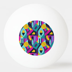 Retro doodles: geometrische pop kunst. pingpongbal