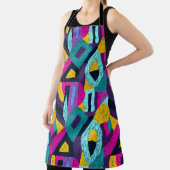 Retro doodles: geometrische pop kunst. schort (Insitu)