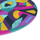 Retro doodles: geometrische pop kunst. snijplank (Hoek)