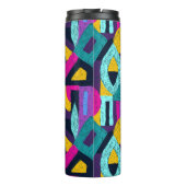Retro doodles: geometrische pop kunst. thermosbeker (Achterkant)