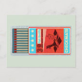 Retro doos van lucifers pop art briefkaart (Voorkant)