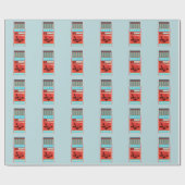 Retro doos van lucifers pop art cadeaupapier (Vlak)