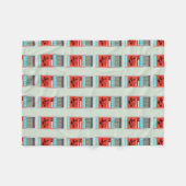 Retro doos van lucifers pop art fleece deken (Voorkant (Horizontaal))