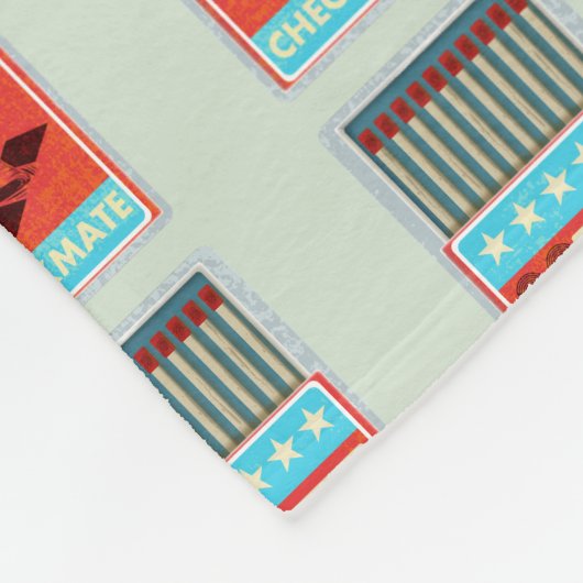 Retro doos van lucifers pop art fleece deken (Hoek)