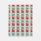 Retro doos van lucifers pop art fleece deken (Voorkant)
