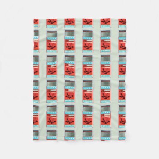 Retro doos van lucifers pop art fleece deken (Voorkant)