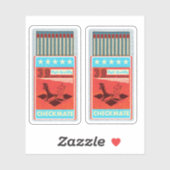 Retro doos van lucifers pop art sticker (Vel)