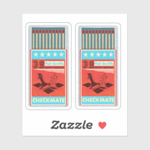 Retro doos van lucifers pop art sticker