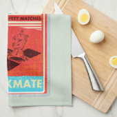 Retro doos van lucifers pop art theedoek (Quarter Fold)