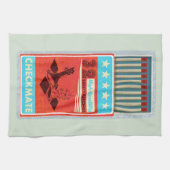 Retro doos van lucifers pop art theedoek (Horizontaal)