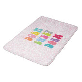 Retro "Dorm Sweet Dorm" Cheetah Print Badmat (Gekanteld)