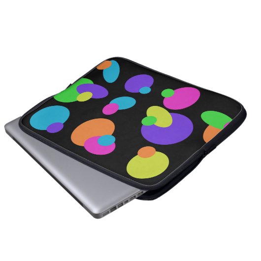 Retro Dot Laptop Hoesje Laptop Sleeve (Voorkant onderkant)