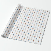 Retro Dot Pattern Wrapping Paper Cadeaupapier (Uitgerold)