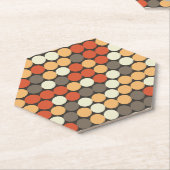 Retro dots pattern in orange tones kartonnen onderzetters (Schuin)