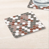 Retro dots pattern kartonnen onderzetters (Schuin)