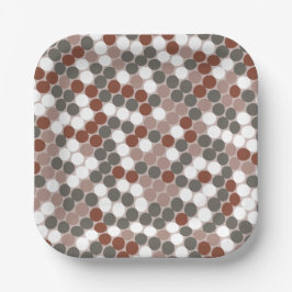 Retro dots pattern papieren bordje