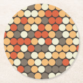 Retro dots  ronde kartonnen onderzetter (Voorkant)