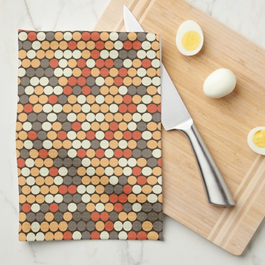 Retro dots theedoek (Quarter Fold)