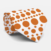 Retro Dotted Line Necktie, chocolade op wit Stropdas (Opgerold)
