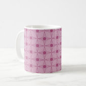 Retro Dotted Star-Mok, roze Koffiemok (Voorkant links)
