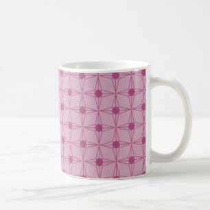Retro Dotted Star-Mok, roze Koffiemok