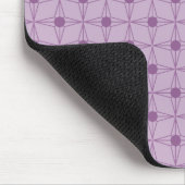 Retro Dotted Star Mousepad, Paars Muismat (Hoek)