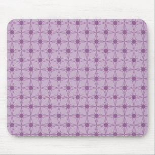 Retro Dotted Star Mousepad, Paars Muismat