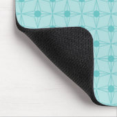 Retro Dotted Star Mousepad, Turquoise Muismat (Hoek)