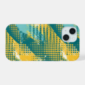Retro Dotwave iPhone 15 Case (Achterkant horizontaal)