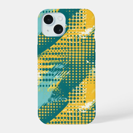 Retro Dotwave iPhone 15 Case (Achterkant)