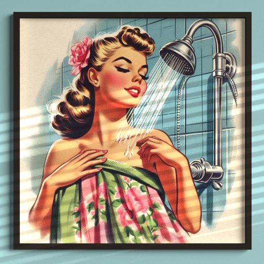Retro Douche Pin Up Poster