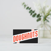 retro doughnut klantenkaartje (Staand voorkant)