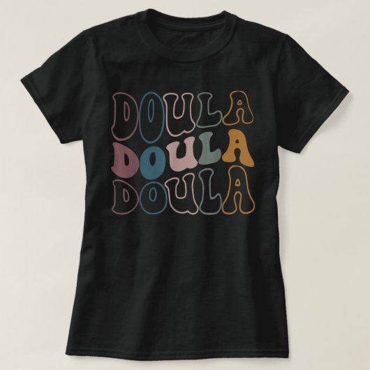 Retro  Doula Funny Birth Doula Midoman T-shirt (Design voorkant)