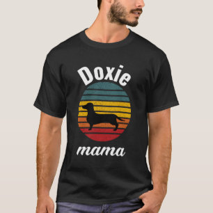 Retro Doxie Mama Teckel Mom Hondenliefhebber F T-shirt